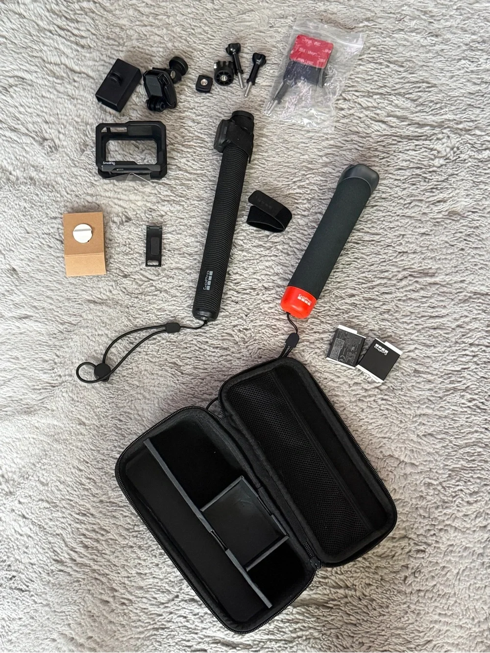 GoPro Extension Stick & Black and Red Floating Handle Accessory Kit